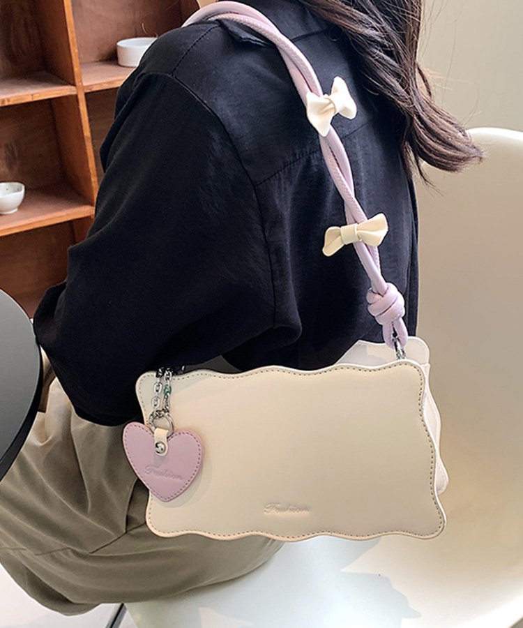 Heart Handbag Lilac Strap (High Quality)