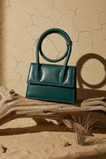 Jacqumues Handbag - Peacock Blue