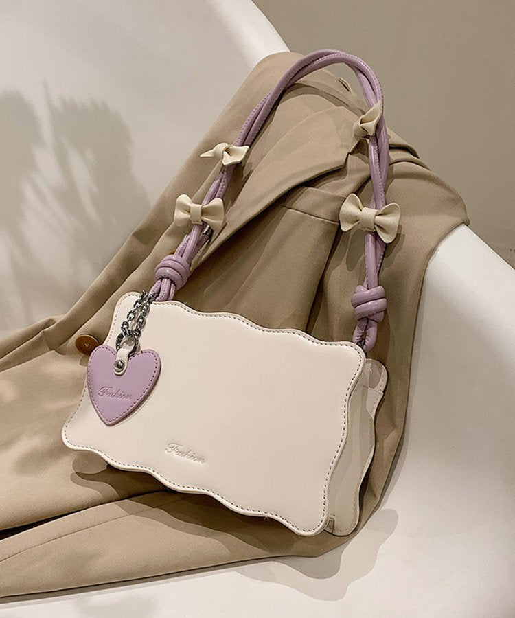 Heart Handbag Lilac Strap (High Quality)