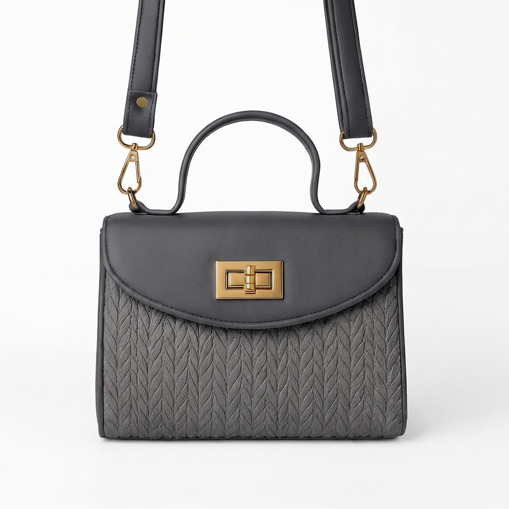 Glam Fold Handbag - Gray
