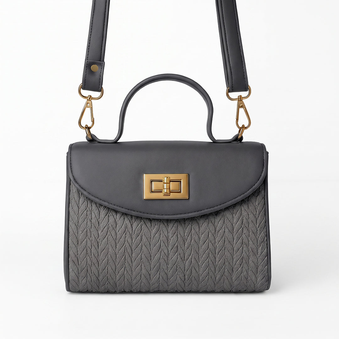 Glam Fold Handbag - Gray