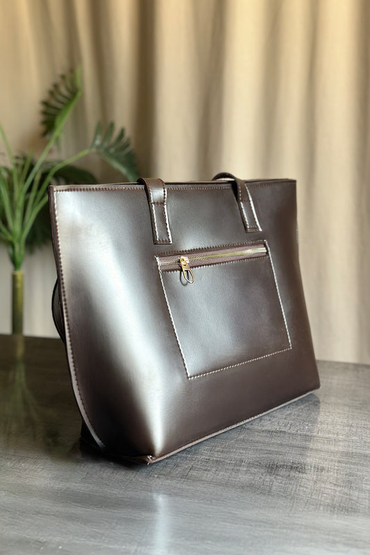 Fabilla Noir Tote - Dark Brown