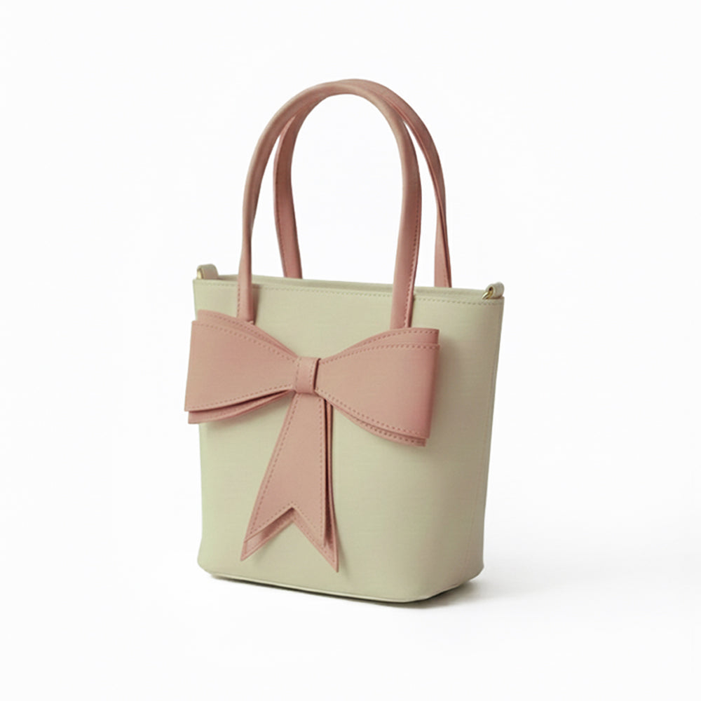Classic Bow Tote - Beige