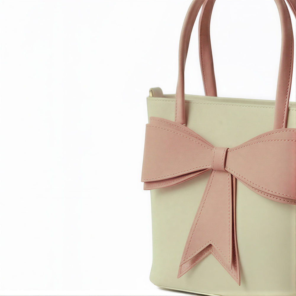 Classic Bow Tote - Beige