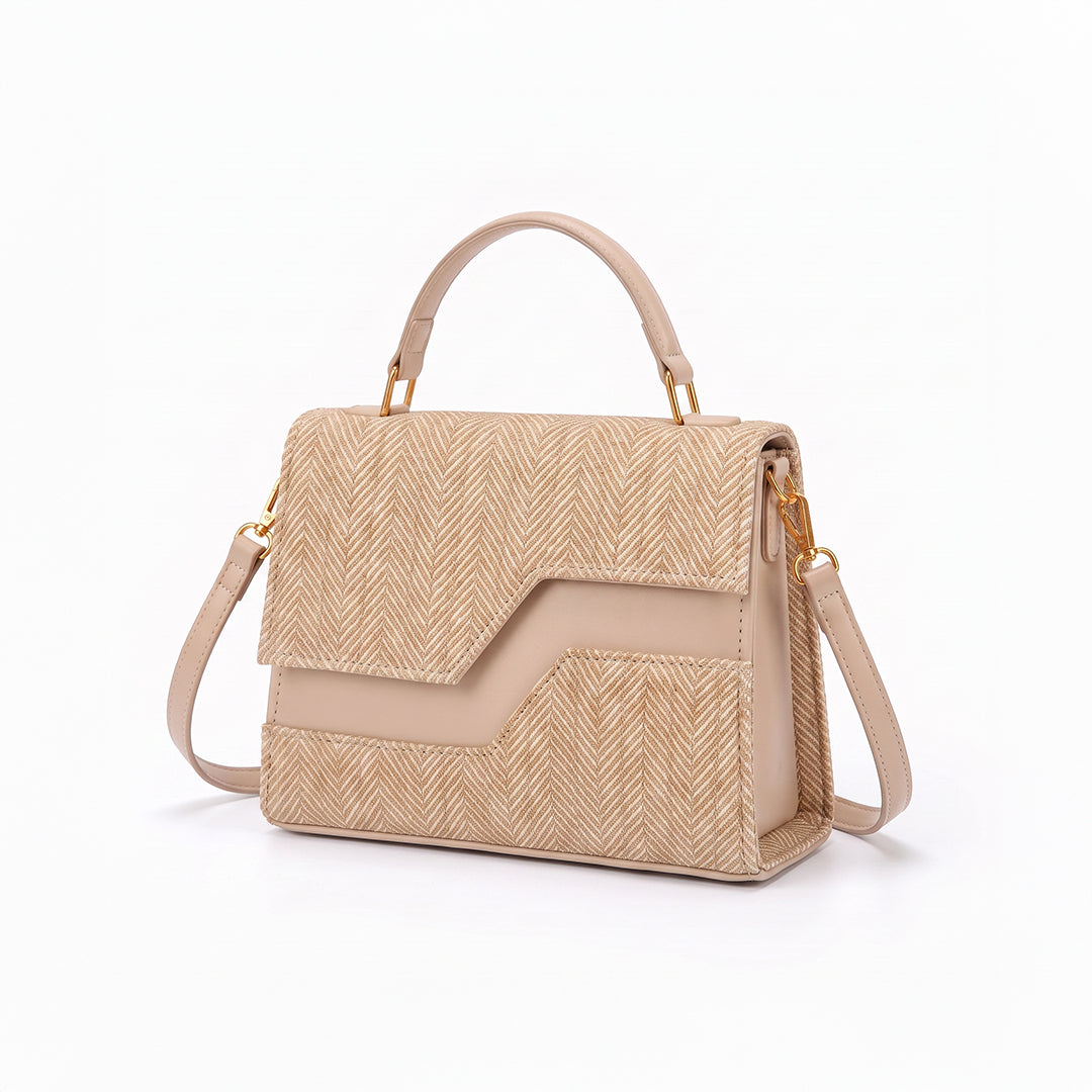 Echelon Line Handbag - Beige