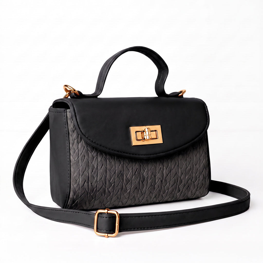 Glam Fold Handbag - Black