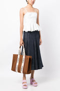 Chloe Canvas Tote 51 - Dark Brown