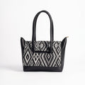 Two Style Canvas Shoulder bag - Black