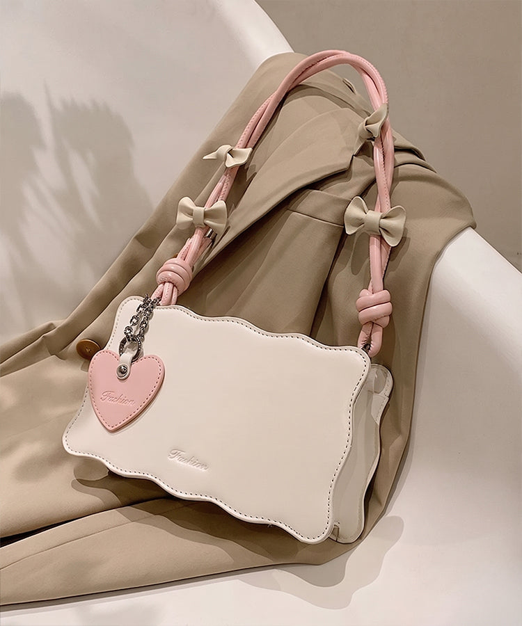 Heart Handbag Pink Strap (High Quality)