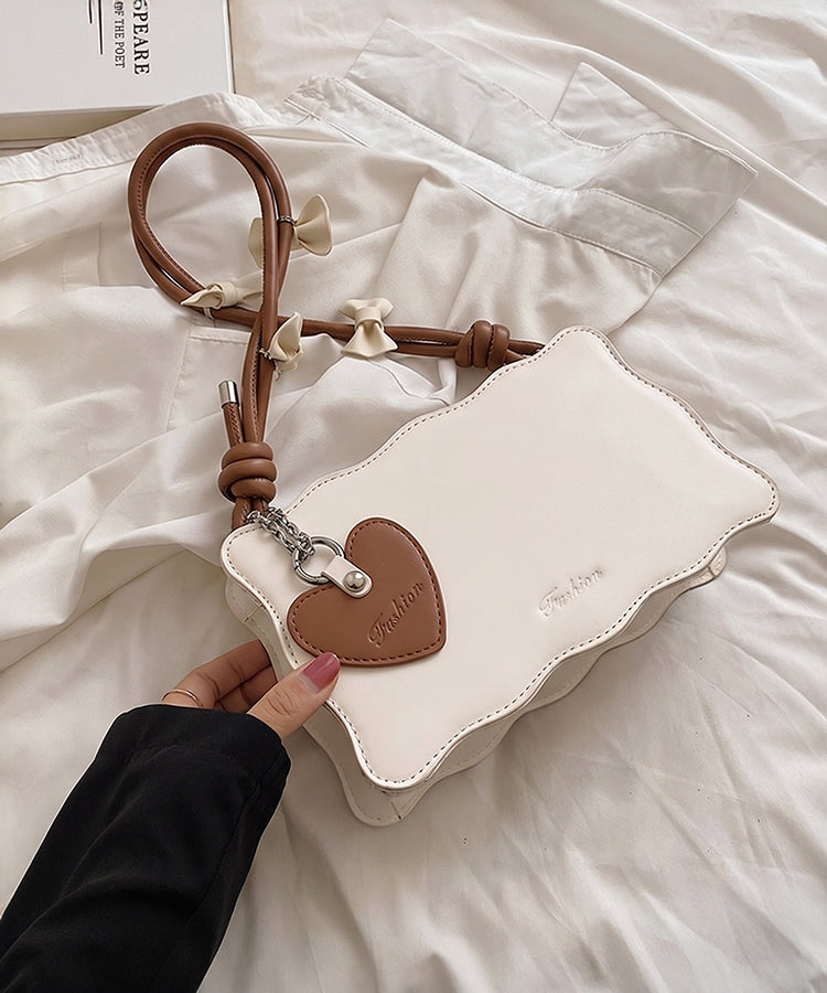 Heart Handbag Brown Strap (High Quality)
