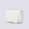 Nova Quilted Charm Shoulder bag - White
