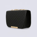 Nova Quilted Charm Shoulder bag - Black