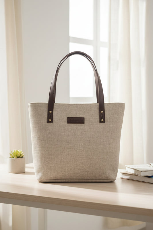 Classic Jute Tote - Mushroom Grey