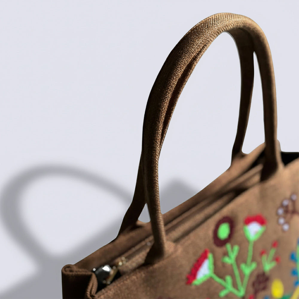 Premium Jute Tote Bag - Brown