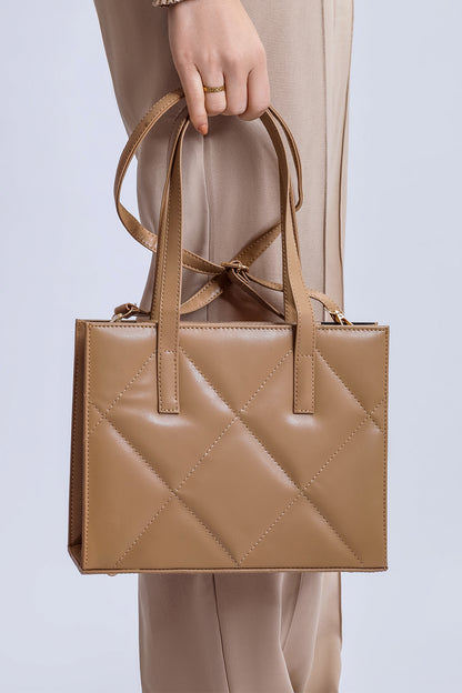 Aurora Shoulder HandBag - Beige