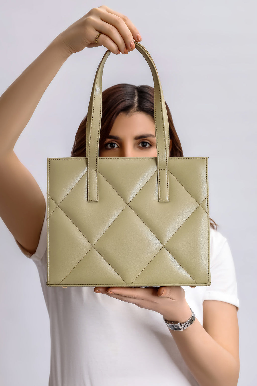 Aurora Shoulder HandBag - Olive Green