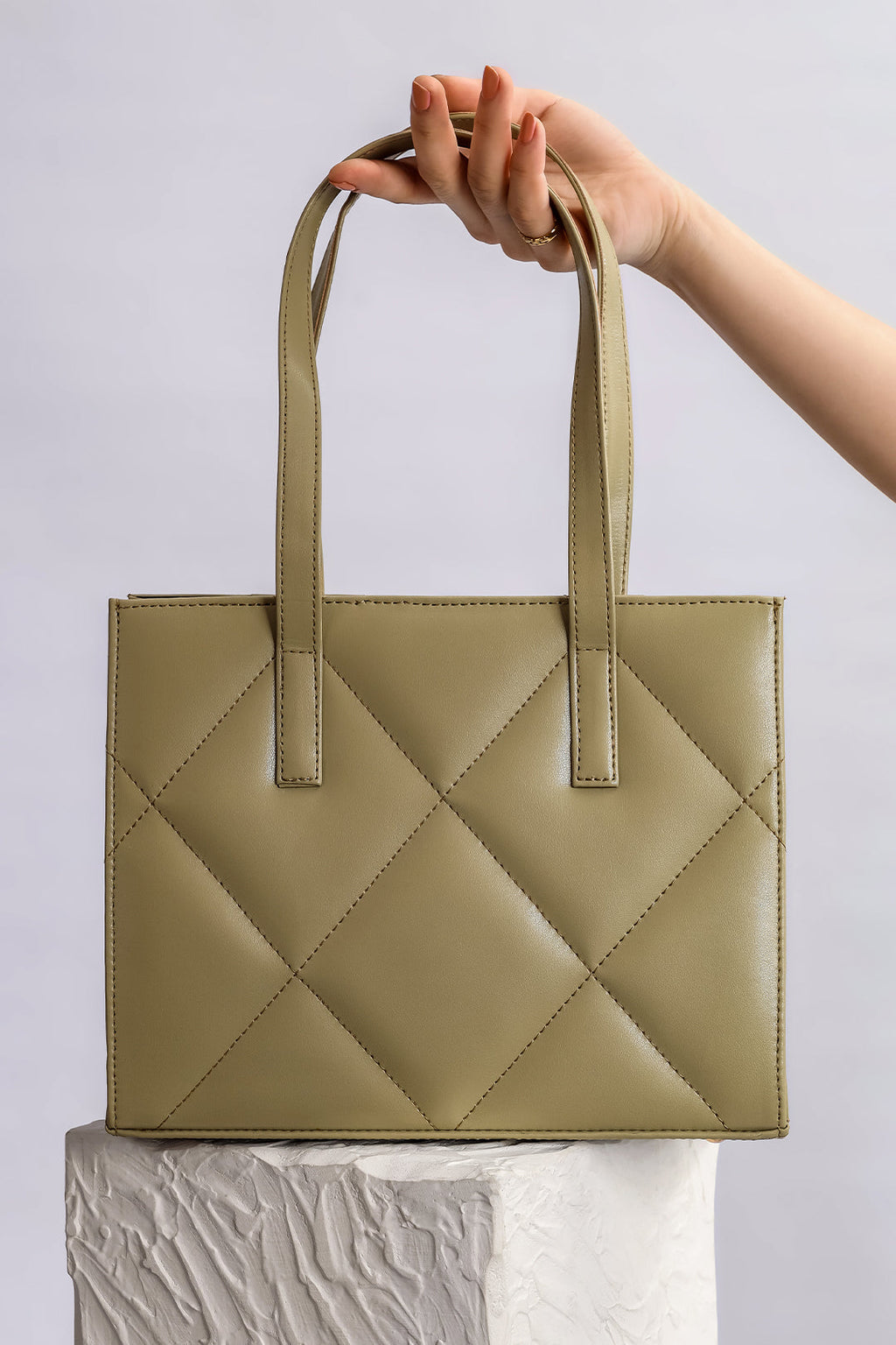 Aurora Shoulder HandBag - Olive Green