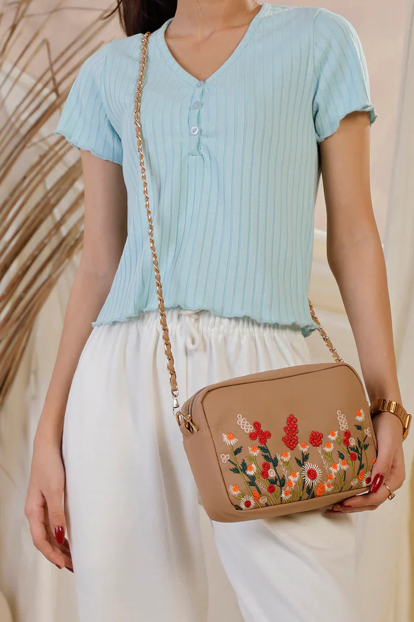 The Blosséra Charm Crossbody - Beige