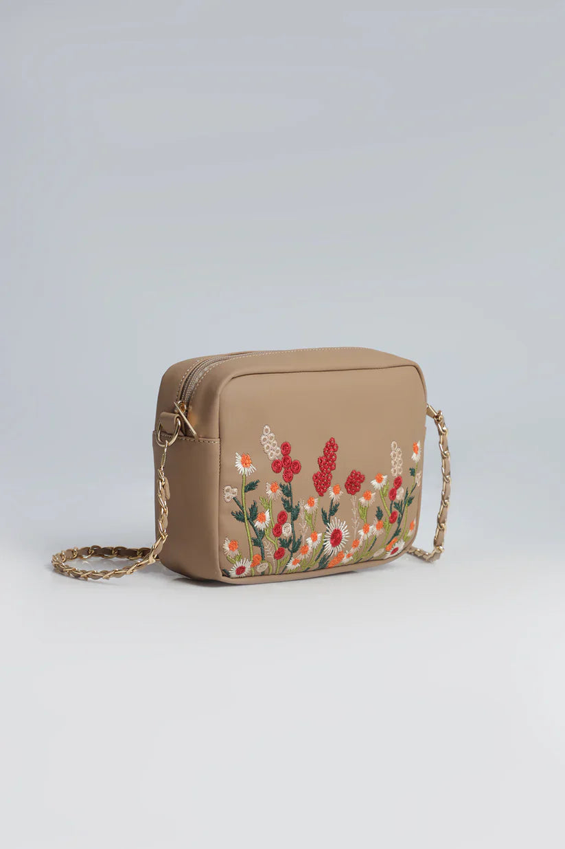The Blosséra Charm Crossbody - Beige