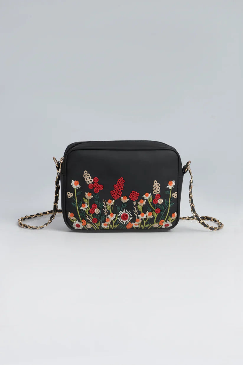 The Blosséra Charm Crossbody - Black