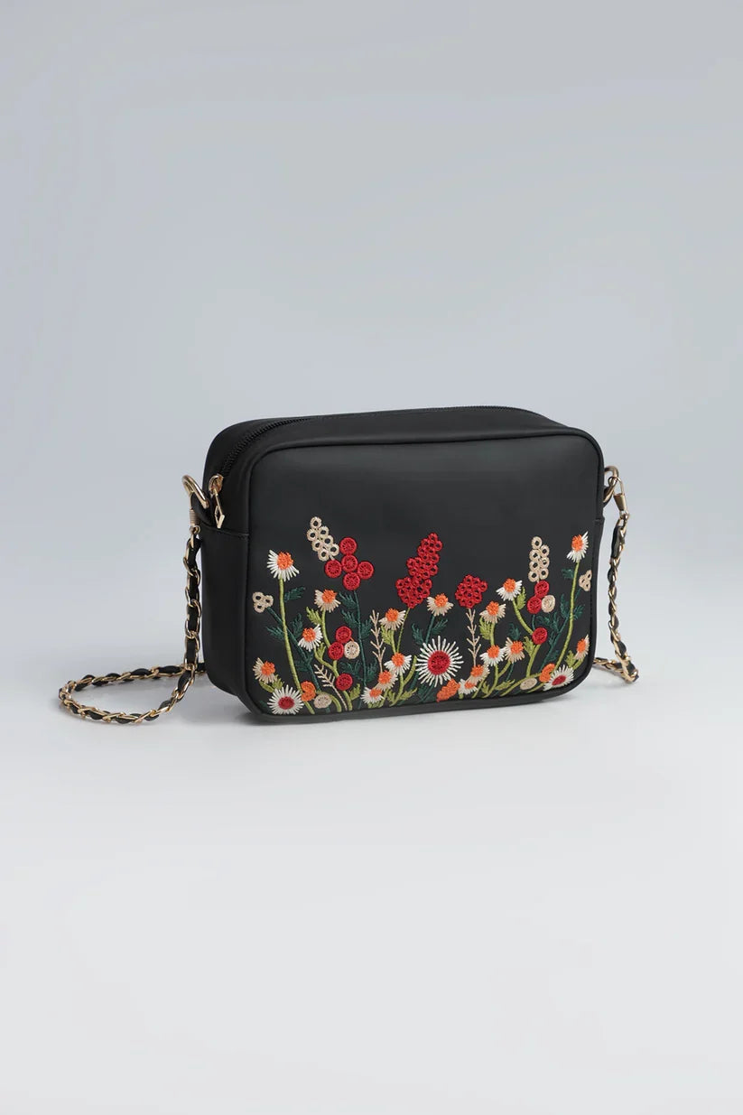 The Blosséra Charm Crossbody - Black