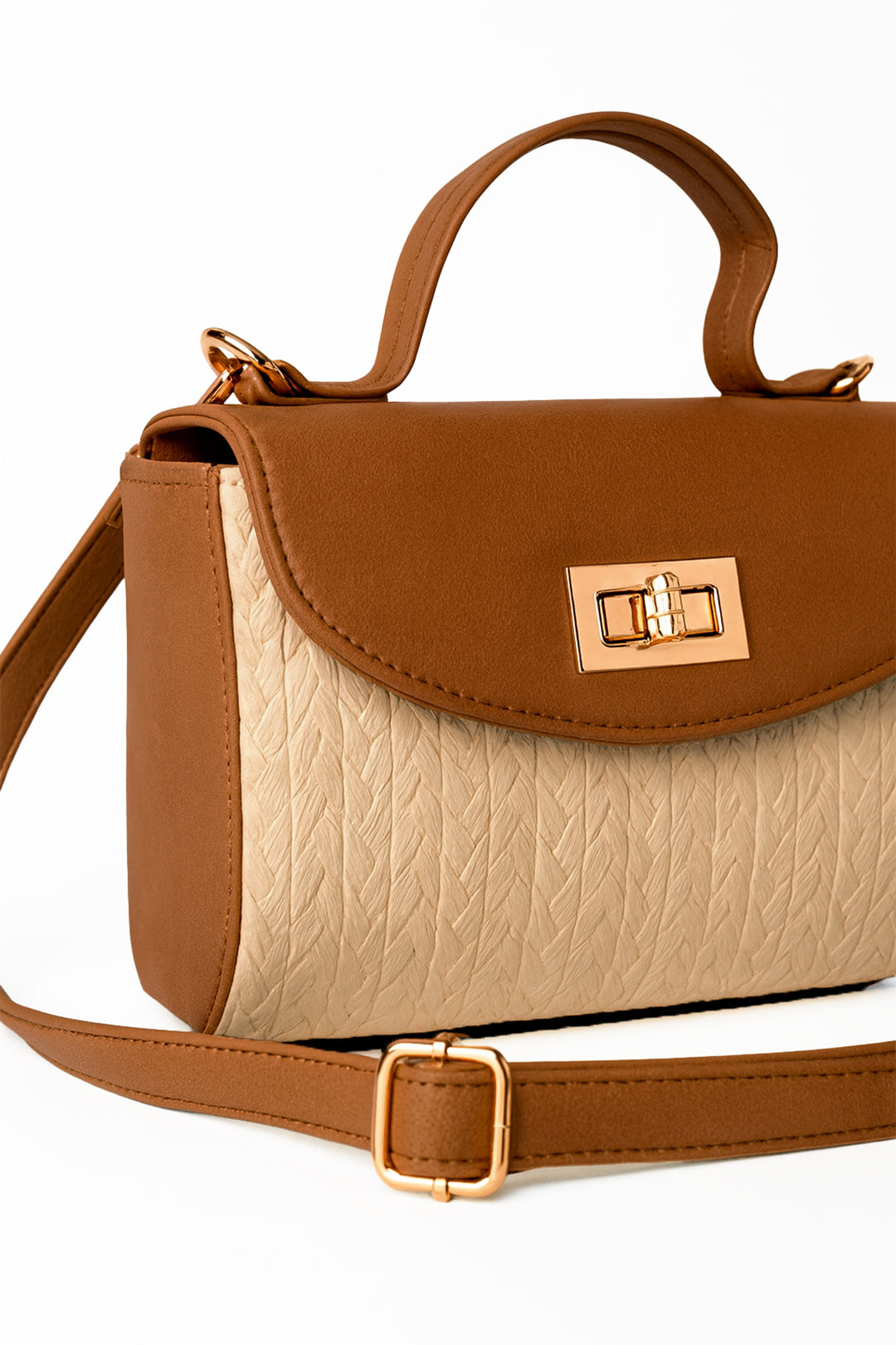 Glam Fold Handbag - Mustard