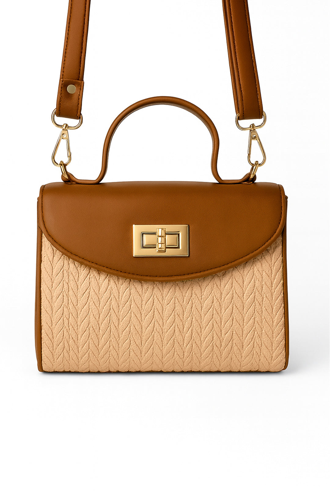Glam Fold Handbag - Mustard