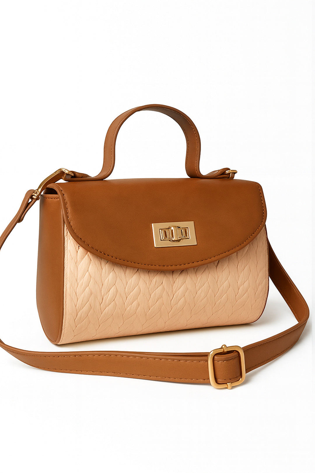 Glam Fold Handbag - Mustard
