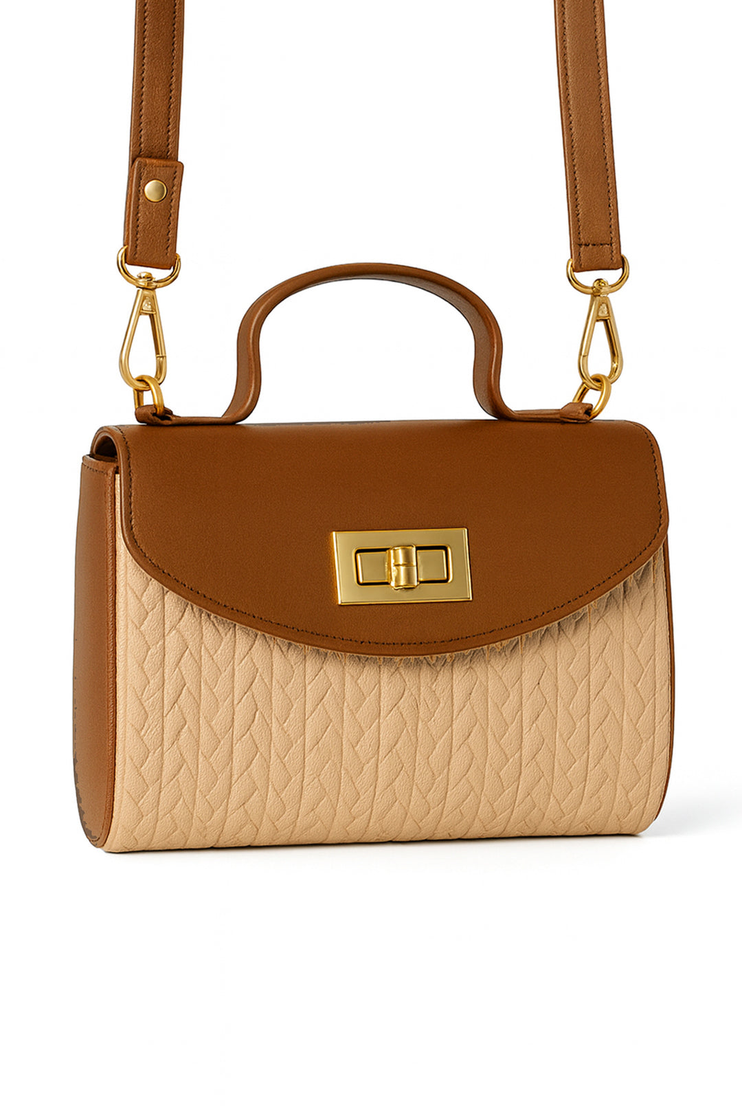 Glam Fold Handbag - Mustard