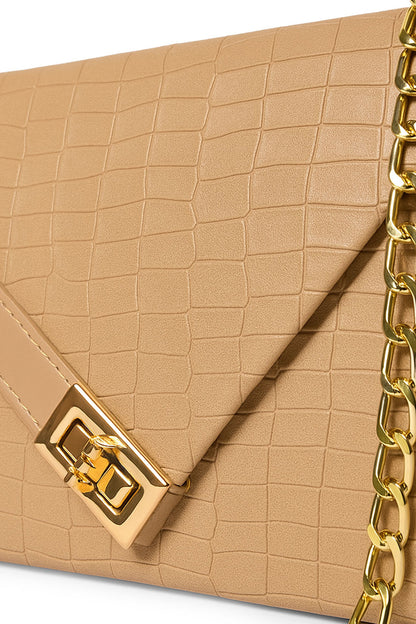 Aurelia Clutch Handbag - Beige