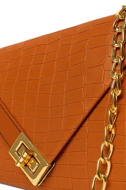 Aurelia Clutch Handbag - Mustard
