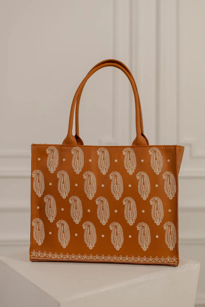 Embroidery tote 01 - Mustard